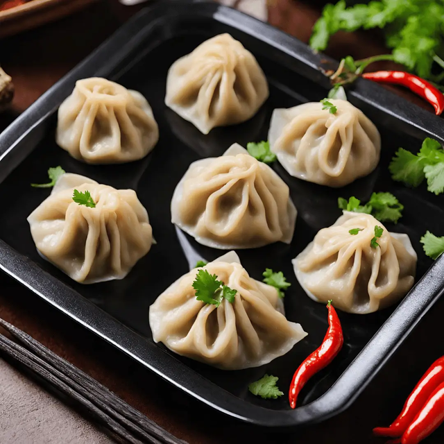 Chicken Steamed Momos (6 Pieces).