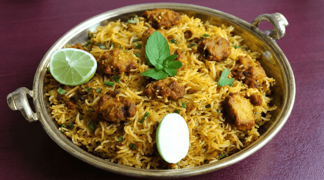 Soya Chaap Biryani.